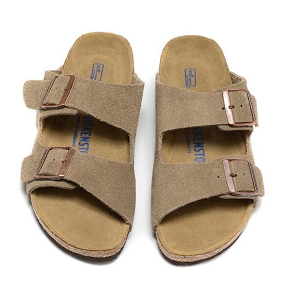 Arizona Soft Footbed Suede Leather - Faded Khaki - Size 6 Womens - Mens 4